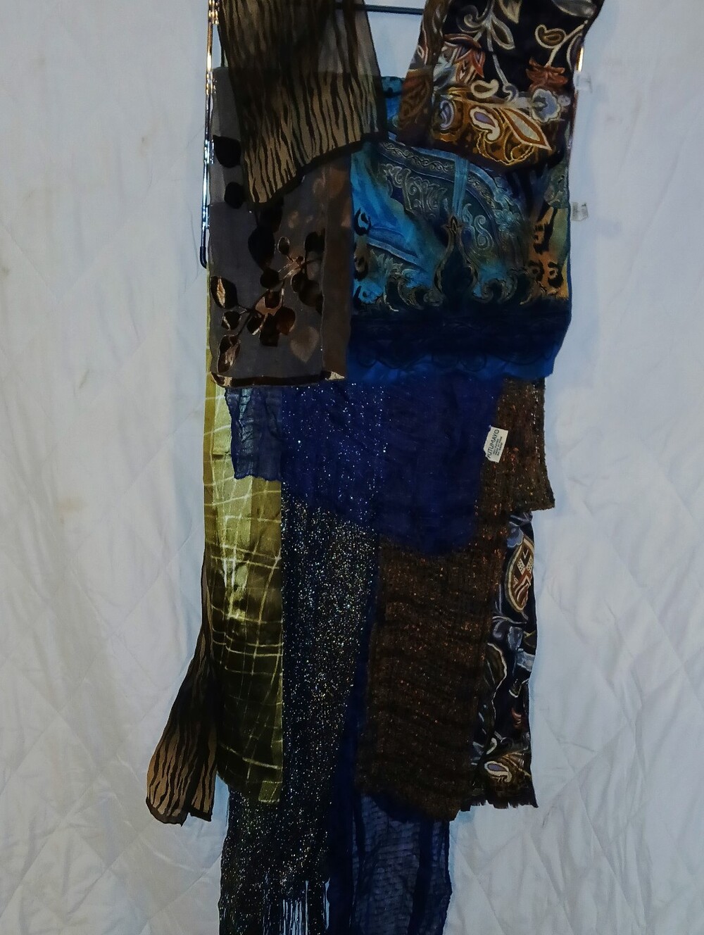Lot of 9 Skinny Luxury Brands Scarves & Head Wraps